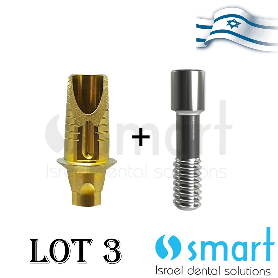 LOT x 3 Incisor esthetic Ti abutment T-Base MIS C1 NP Fit 0.5 mm