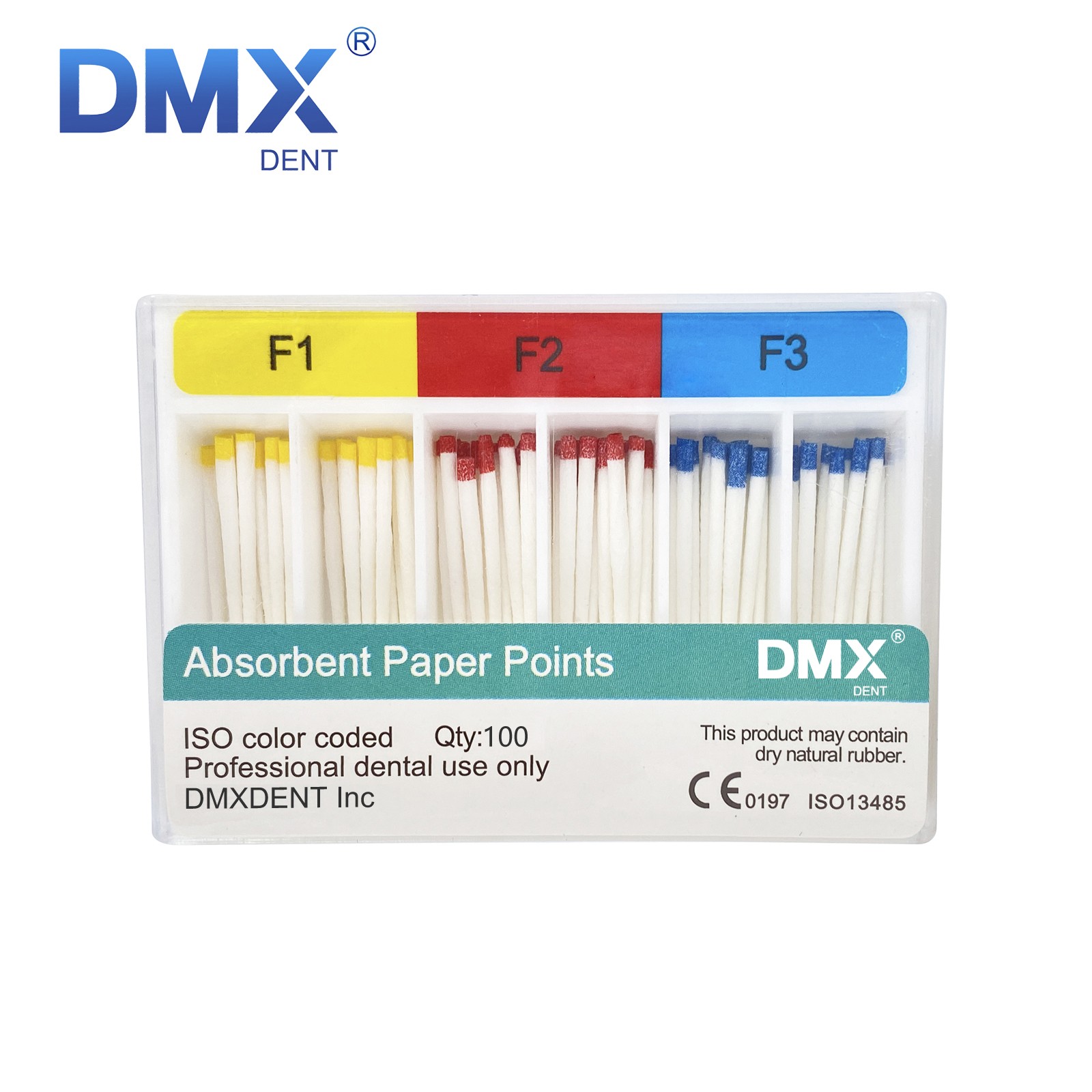 1-100Packs Dental Absorbent Paper Points F1 F2 F3 Root Canal Endodontic DMXDENT