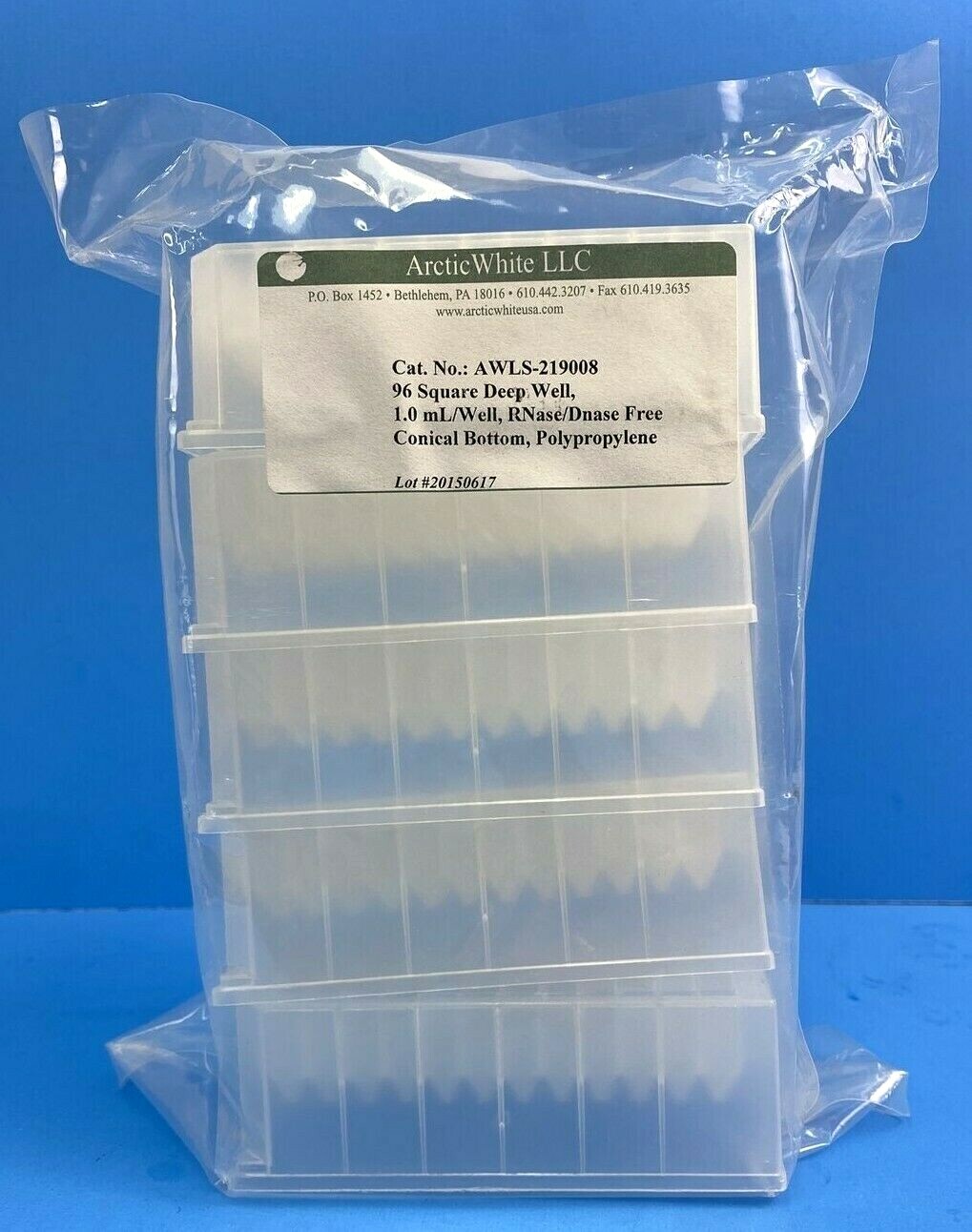 Arctic White Microplate 96 Well 1 ml Deep Well 15 Plates