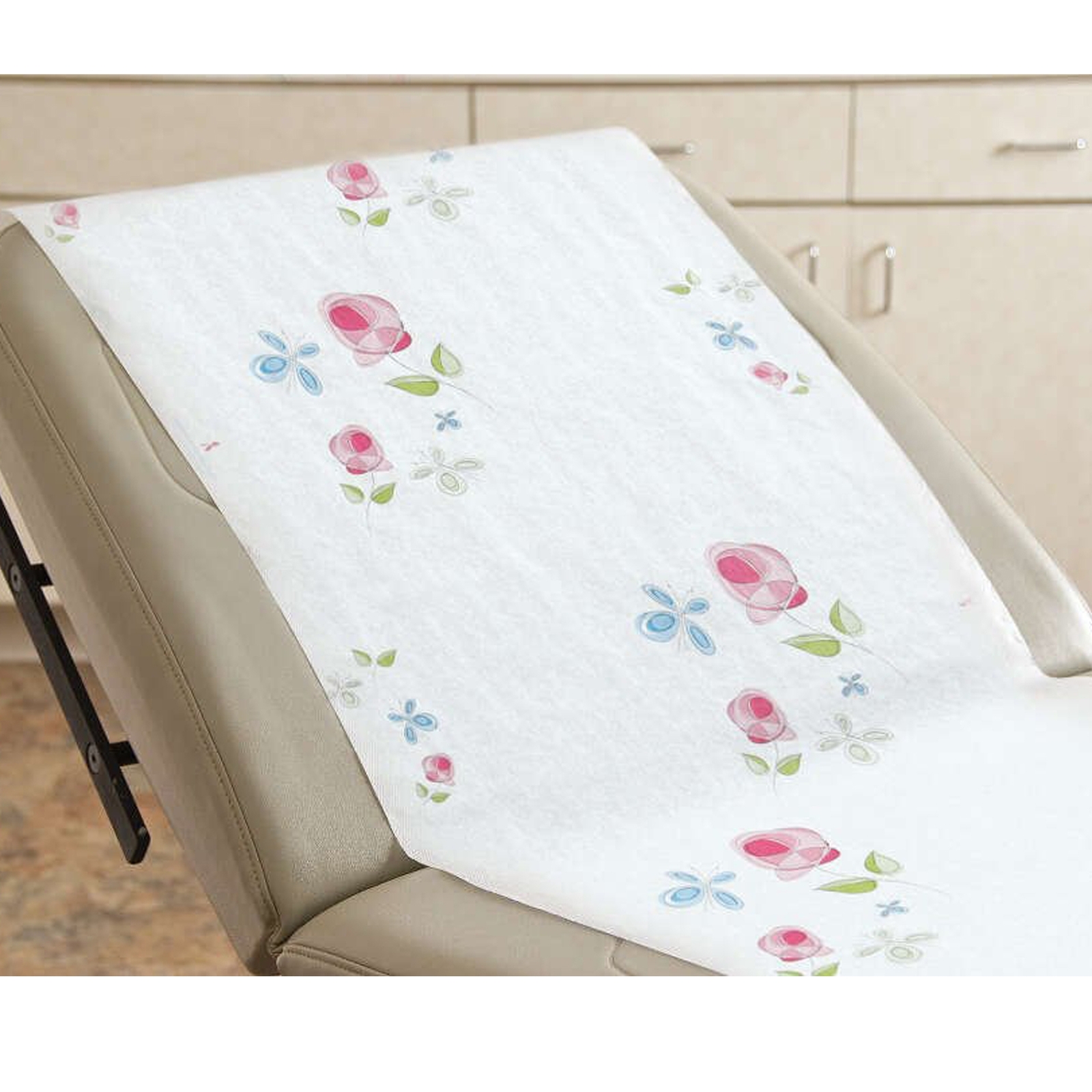 Rose Garden Table Paper White Smooth 21” W x 225′ L 12 Rolls