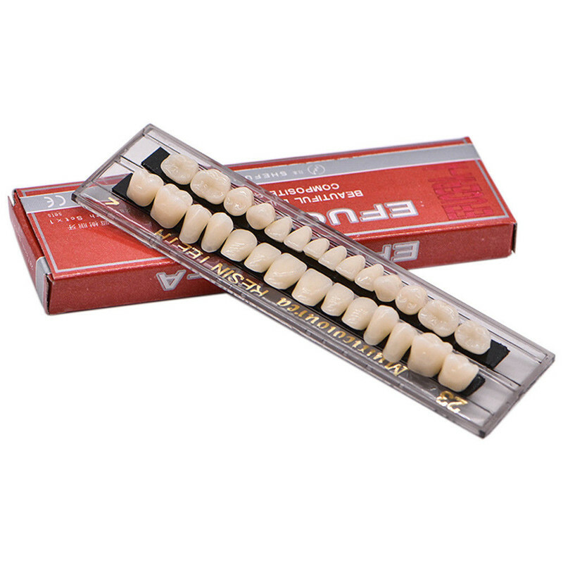 140PCS Denture 23# Shade A2 Acrylic Resin Full Set Teeth Upper Lower Dental NEW
