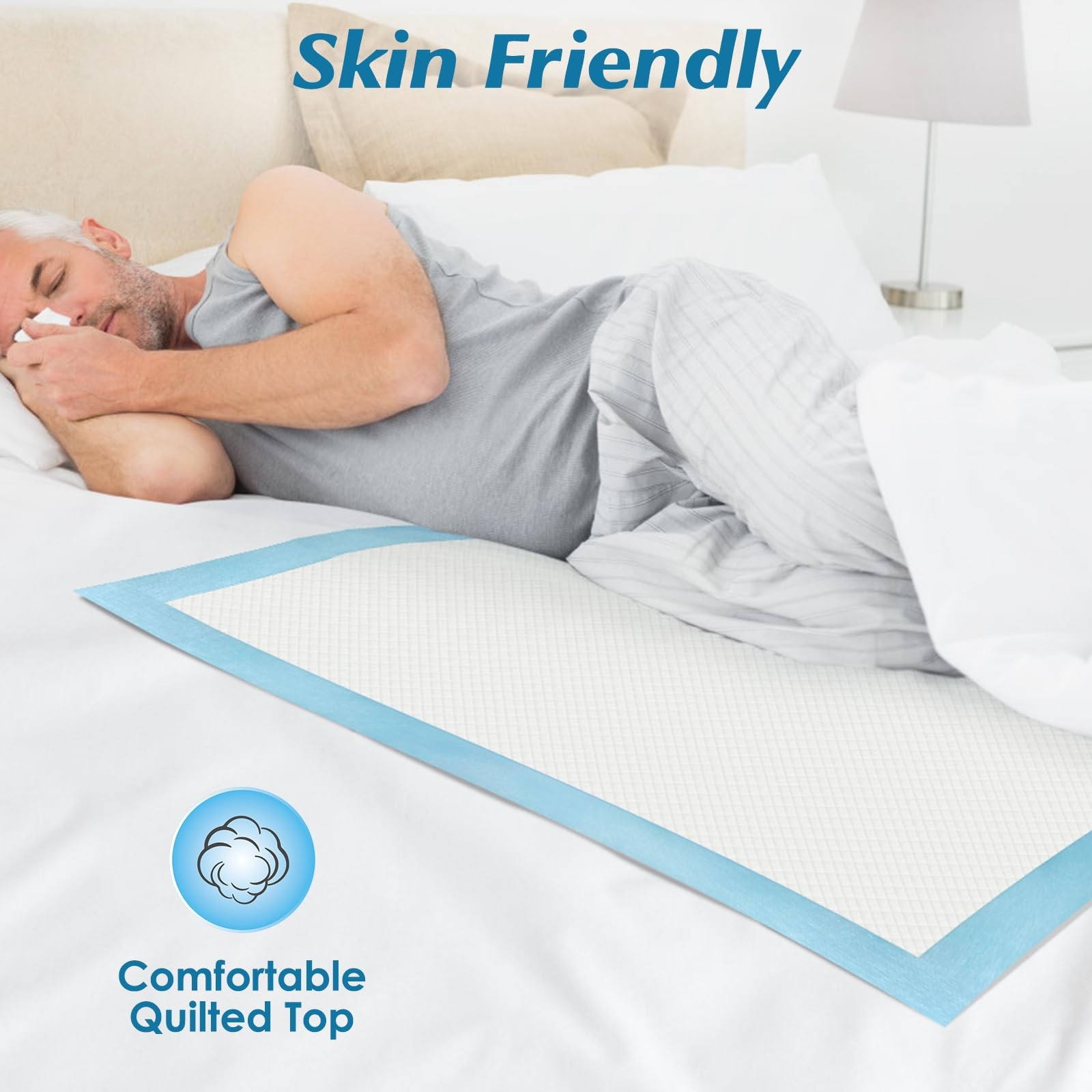 Wowflash 100 Count 22 X 22 Super Absorbency Disposable Underpads Leakproof