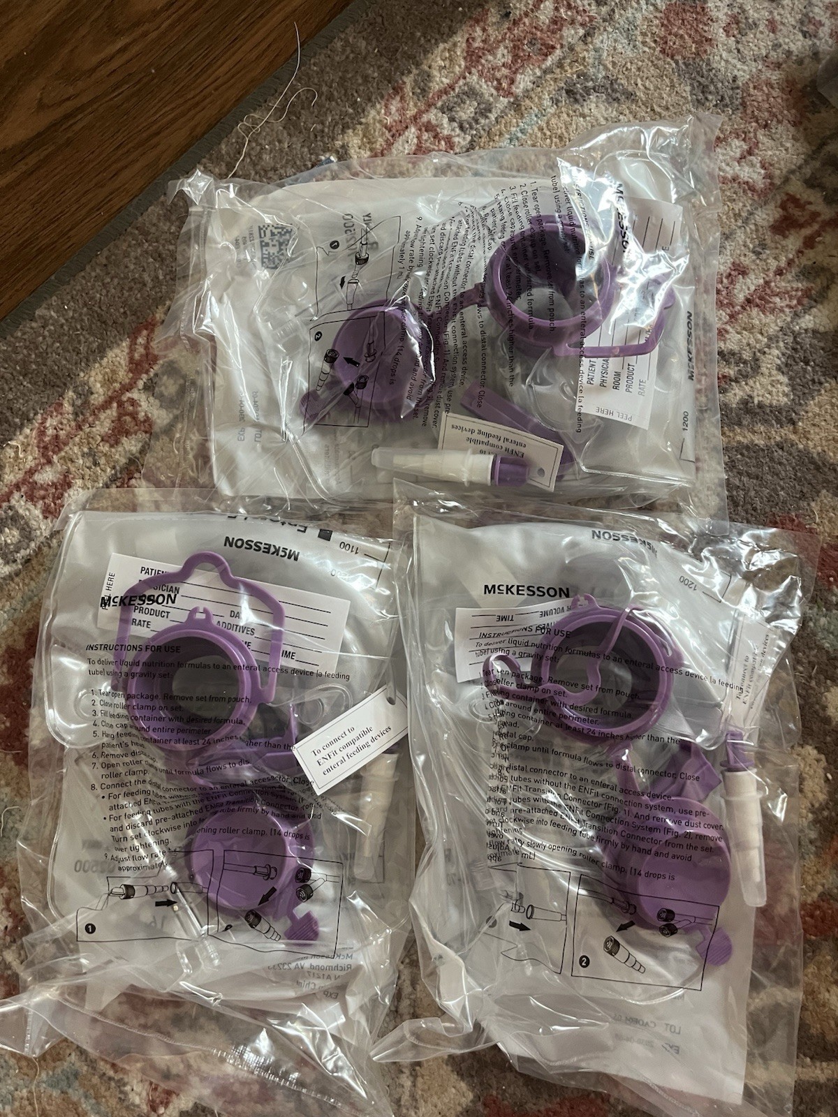 McKesson Enteral Feeding Sets Purple Tubes & Accessories Gastroenterology
