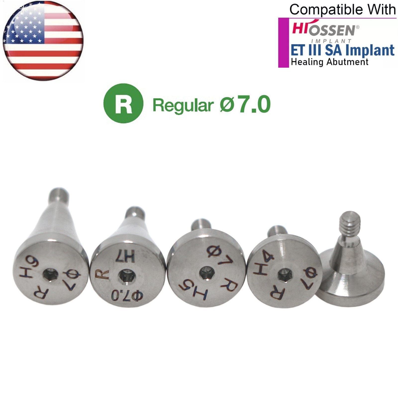 US OSS Dental Mini/Regular Healing Abutment Cap Platform fits Osstem Hiossen