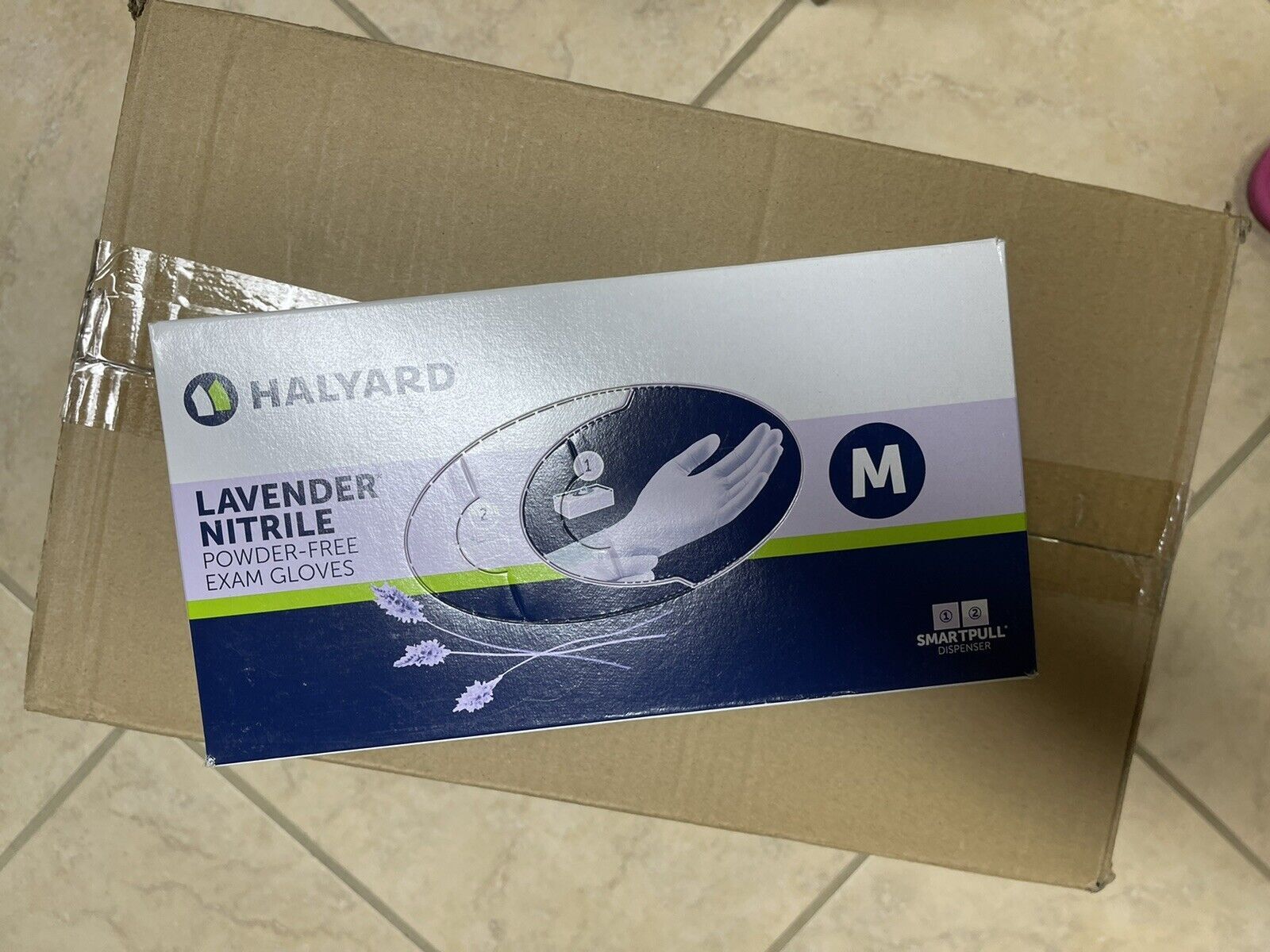 Halyard Nitrile Lavender Medium Exam Gloves – Case of 10 boxes(2500 gloves/Case)