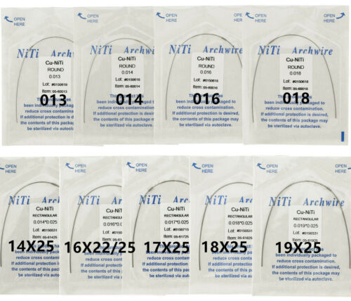 10Pcs Dental Orthodontic Copper Cu-Niti Damon Arch Wires Rectangular/Round Form