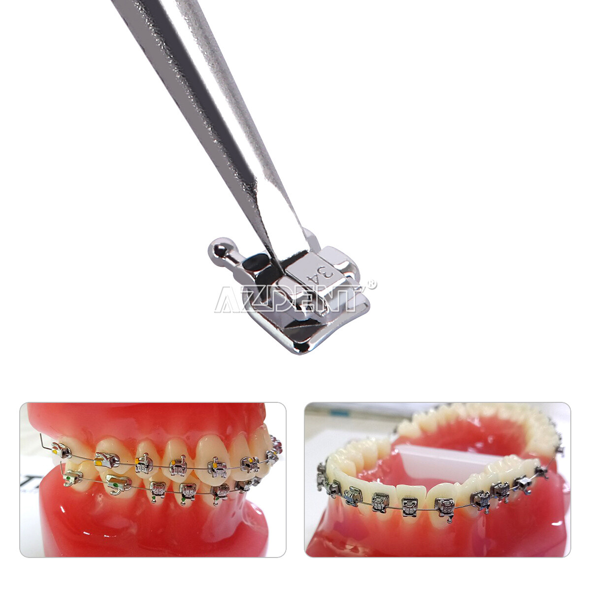 10X AZDENT Orthodontic MIM Self Ligating Braces Bracket Mini MBT .022 Hooks 345