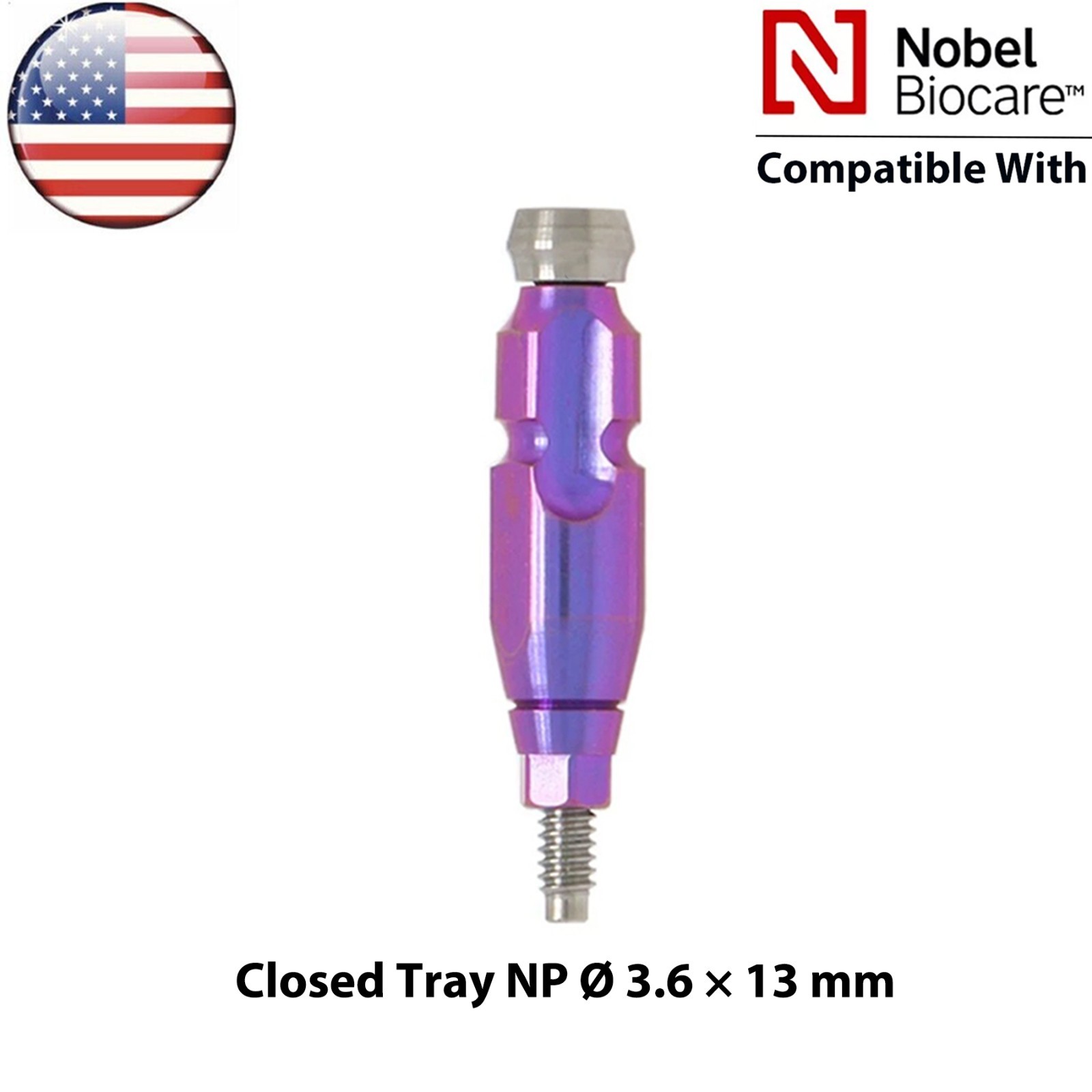 US Impression Transfer Coping Open Closed Tray Compatible Nobel Active NP RP