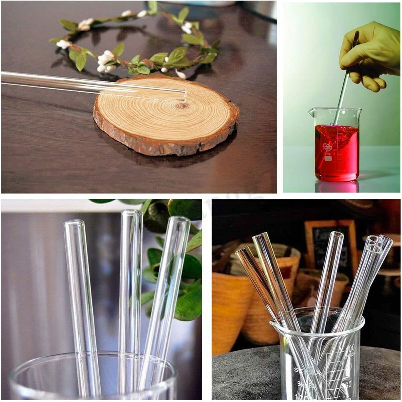 12X 12″ long Premium Borosilicate Clear Glass Blowing Tubes 8 mm OD 1.1mm