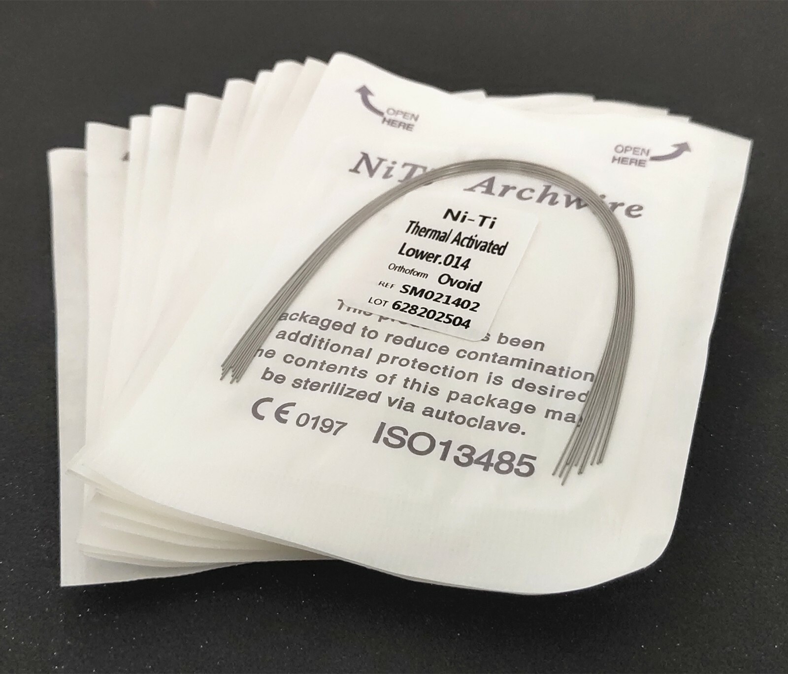 100 Packs Thermal Activated Niti Arch Wire Round Bows Ovoid Form Size For Chose