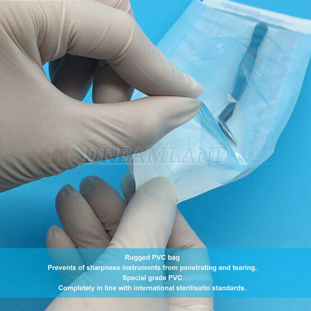 200pcs/Box 3.5″x 10 “Self Sterilization Pouches Pouch Autoclave Sterilizer Bags