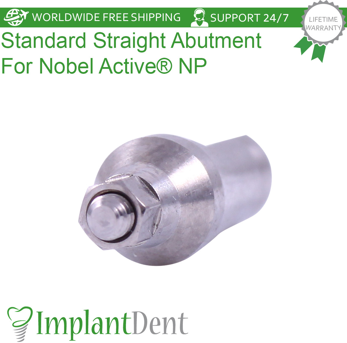 10x Dental Prosthetic 3.6mm Conical Connection Narrow Platform (NP) Hex 2.25mm