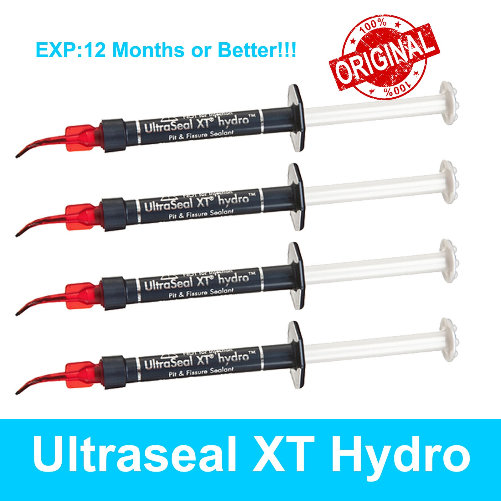 Ultradent UltraSeal XT Hydro Flowable Dental Sealant 1.2ml 4Pcs New