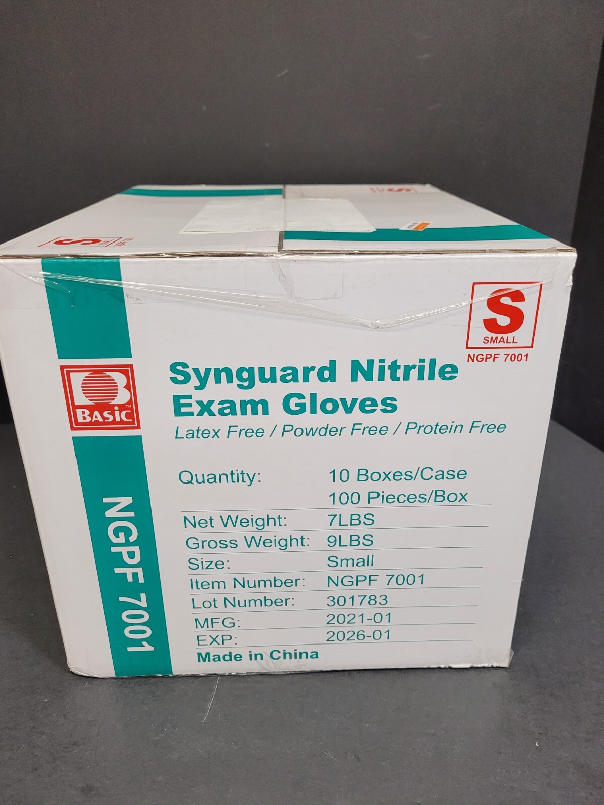 Synguard Nitrile Exam Gloves Blue Small 40 Boxes with 100 Gloves Each