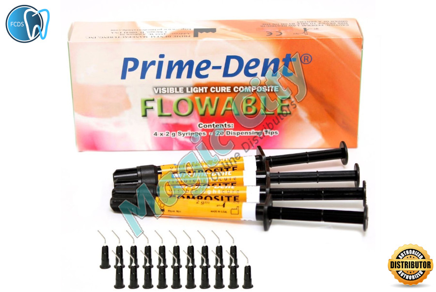 Dental VLC Light Cure Flowable Composite 4 Syringe Kit – Assorted Shades