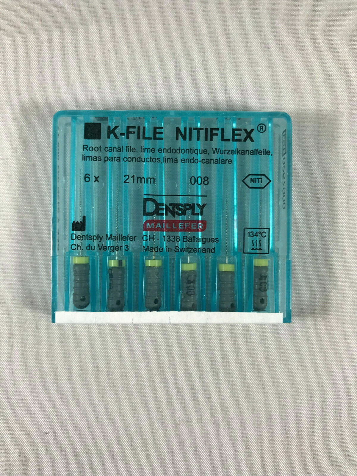 Dentsply Maillefer K-file Endodontic NiTiFlex steel 31mm All sizes 30 files/pk