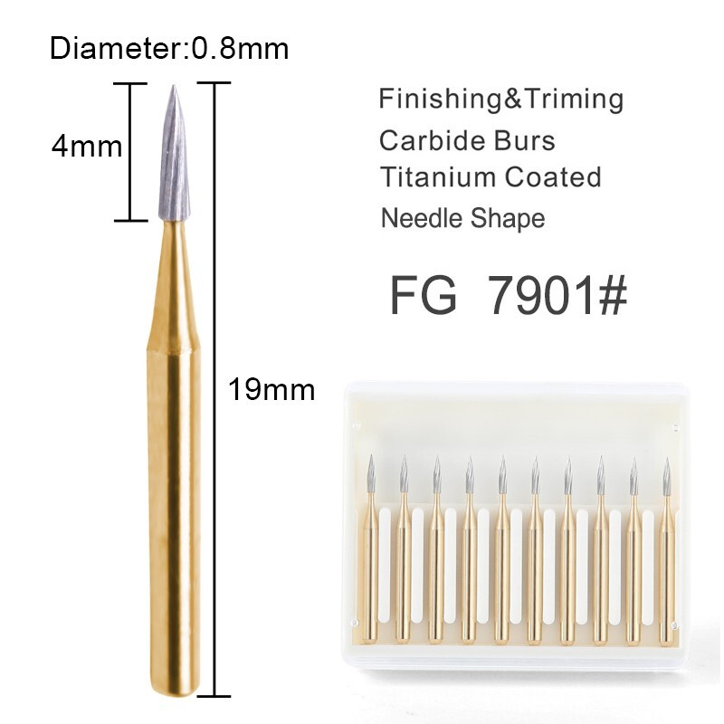 Dental Burs Tungsten Carbide Bur Trimming & Finishing FG Friction Grip Burs 10pc