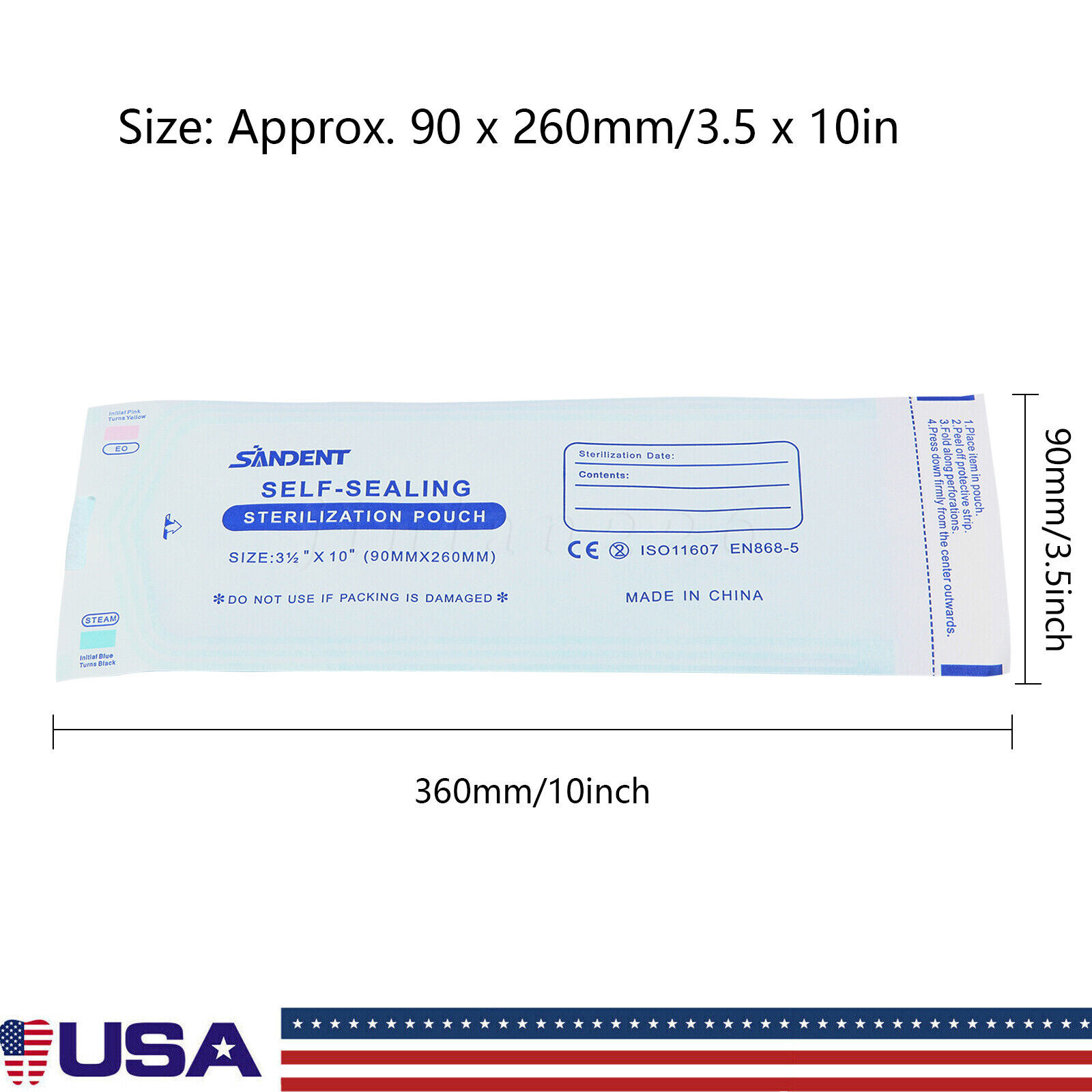 Self Sterilization Pouches Pouch Autoclave, Sterilizer Bags Dental Tattoo Nail