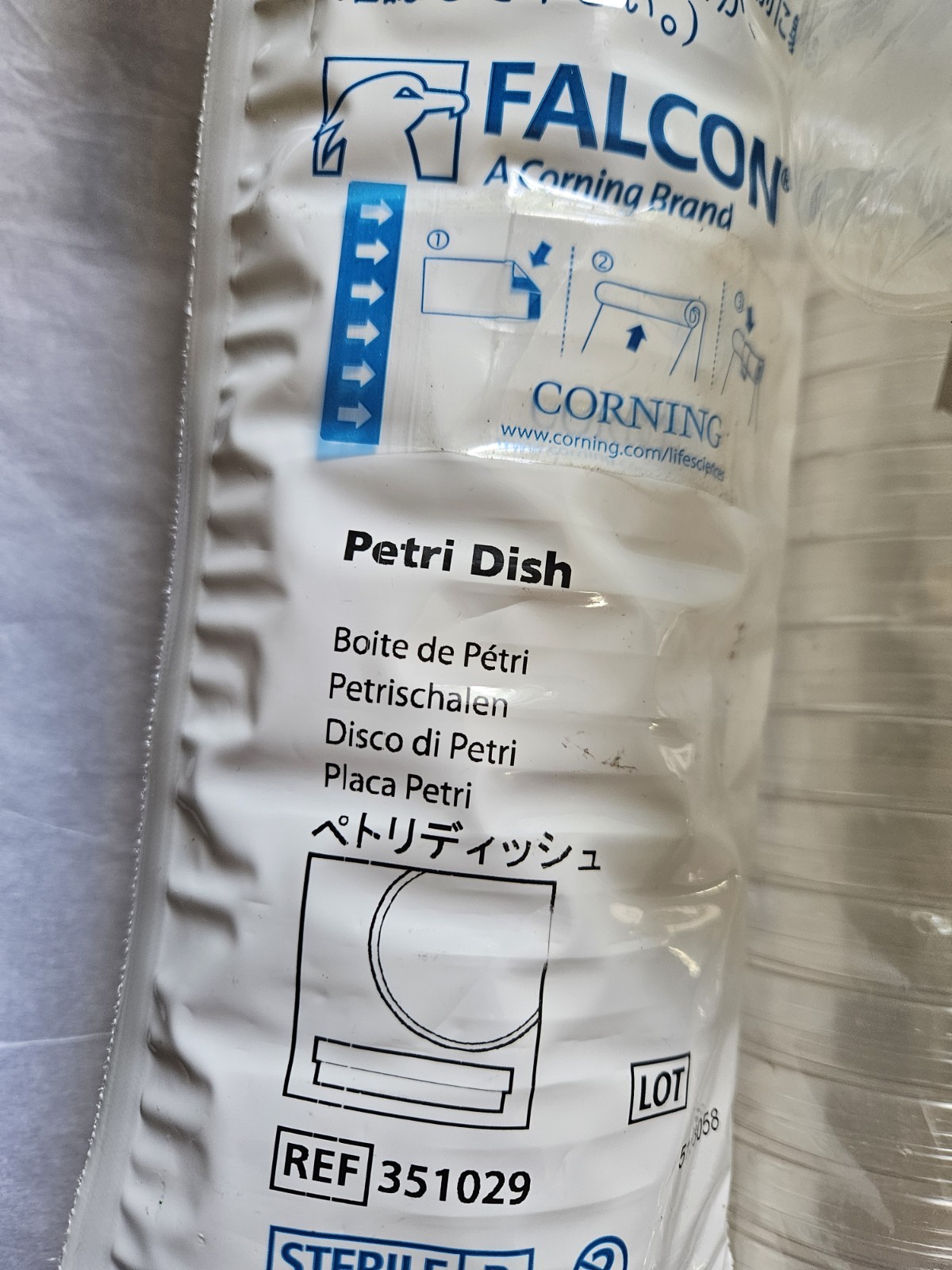 New Falcon Corning 351029 Box of 13 100mm x 15mm Petri Dish 20 Per Pack 260 pcs