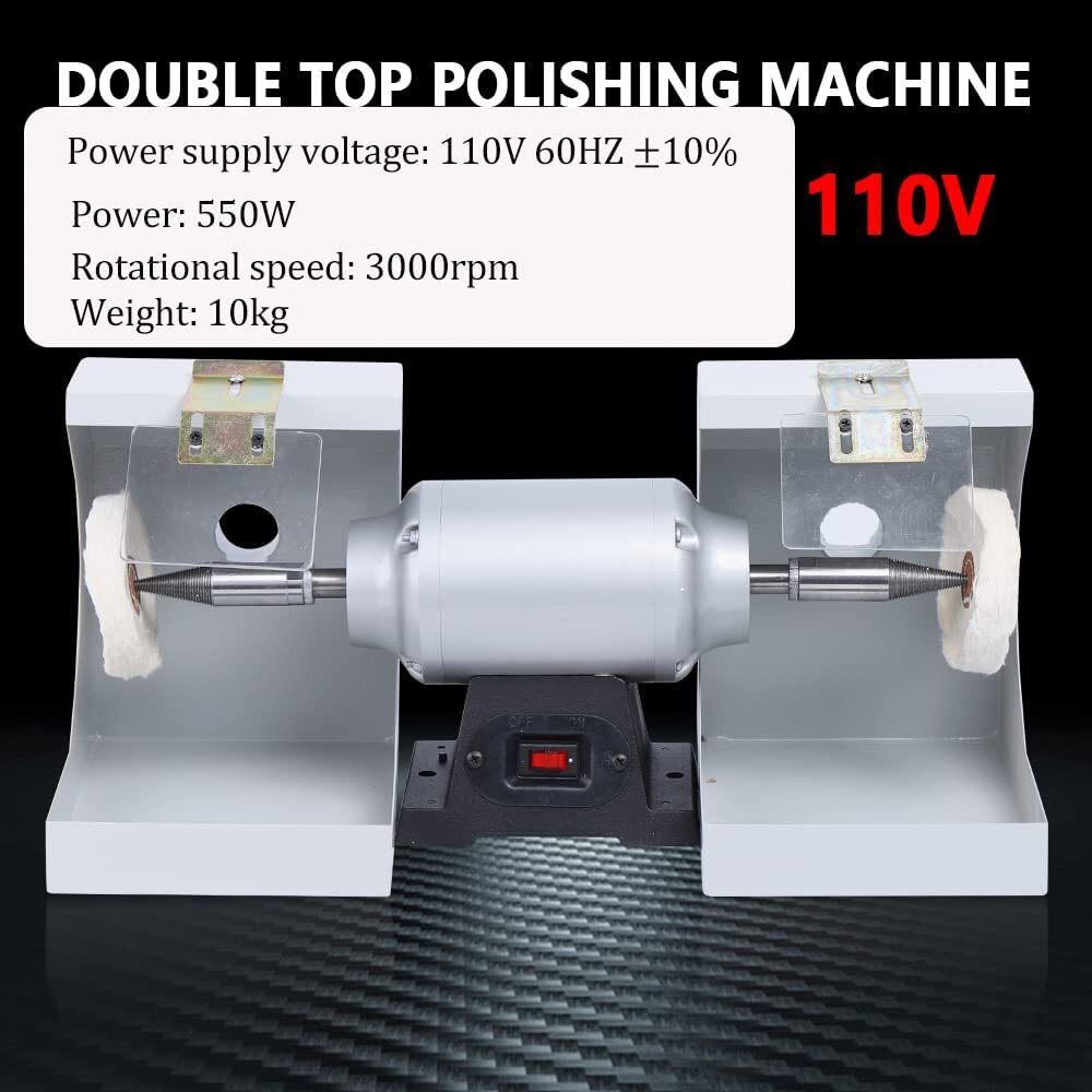 Polishing Lathe Machine Bench Buffing Grinder Dental Lab High Speed Polisher