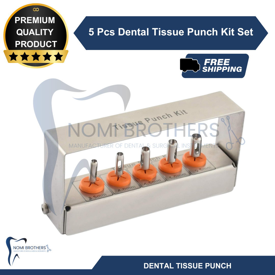 5-Piece Dental Tissue Punch Kit – Surgical, Autoclavable, CE Certified with Box