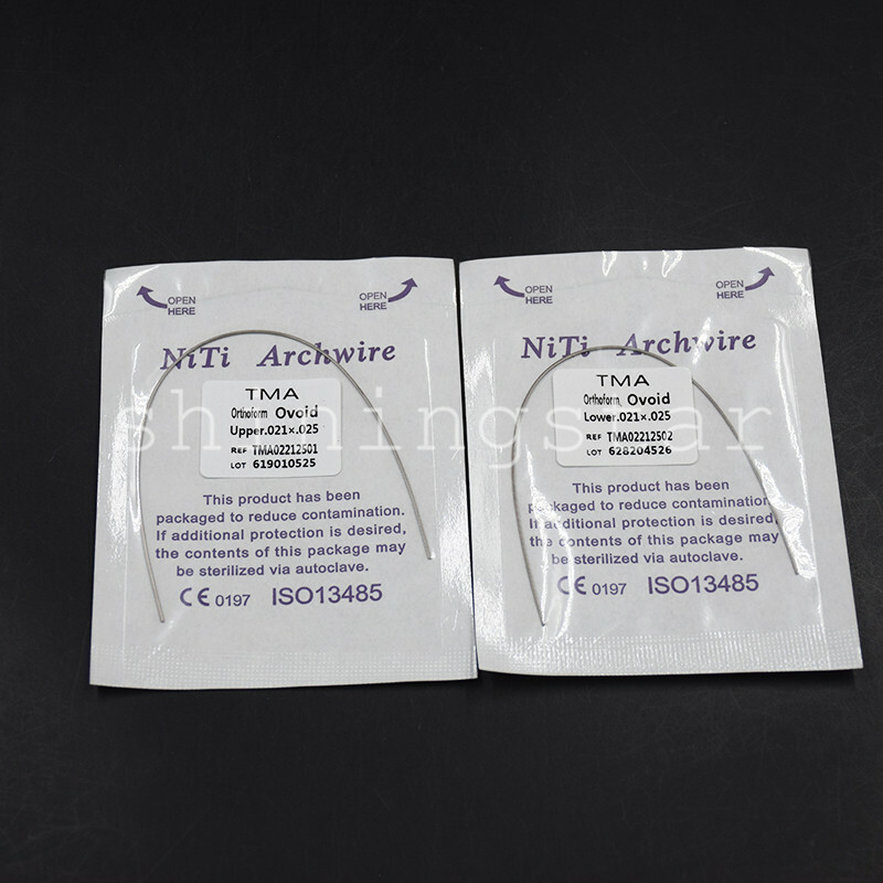 10 Packs Dental TMA Arch Wire Upper/Lower Titanium Molybdenum Alloy Rectangular