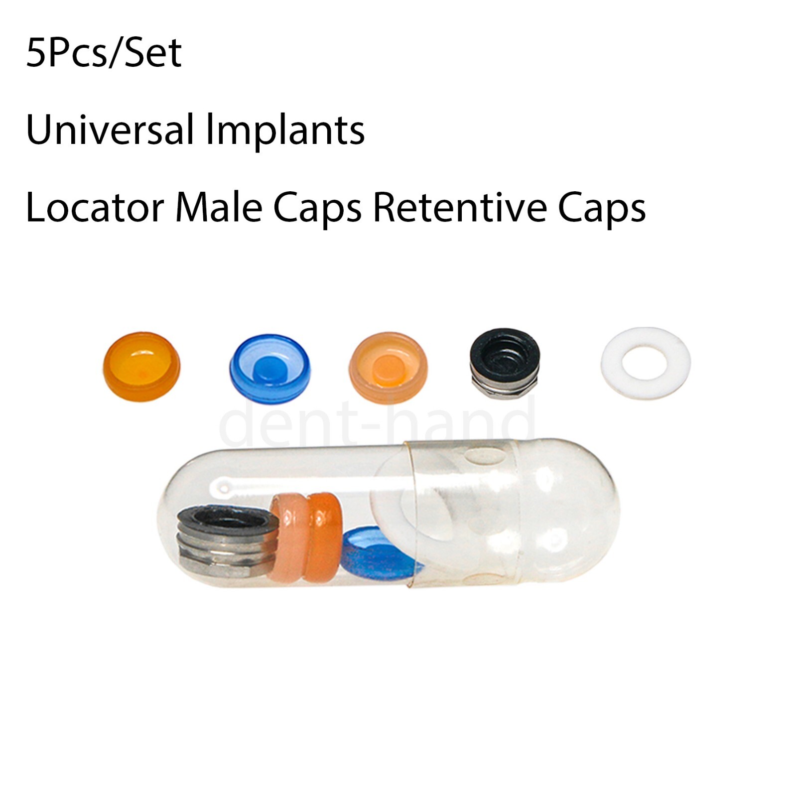 Dental Overdenture Abutment 5.0mm & Implant Retention Caps Tool fit Straumann RC