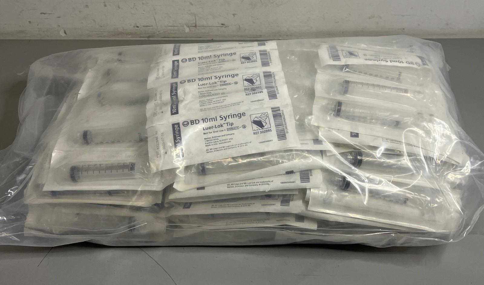 BD 10ml Syringe Luer-Lok Tip 302995 Sterile Single Use – 100 Pack