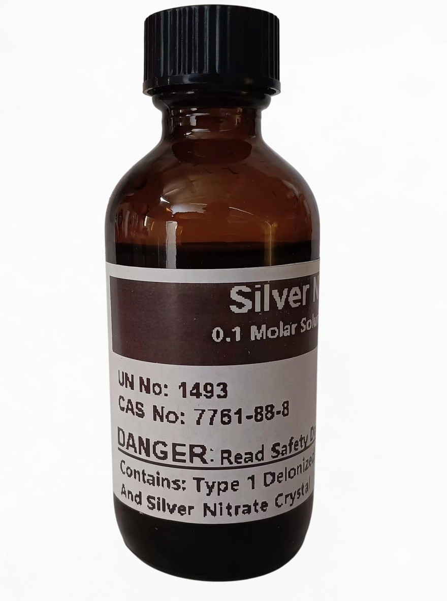 Silver Nitrate Solution, 0.1Molar, 50mL OPLabs