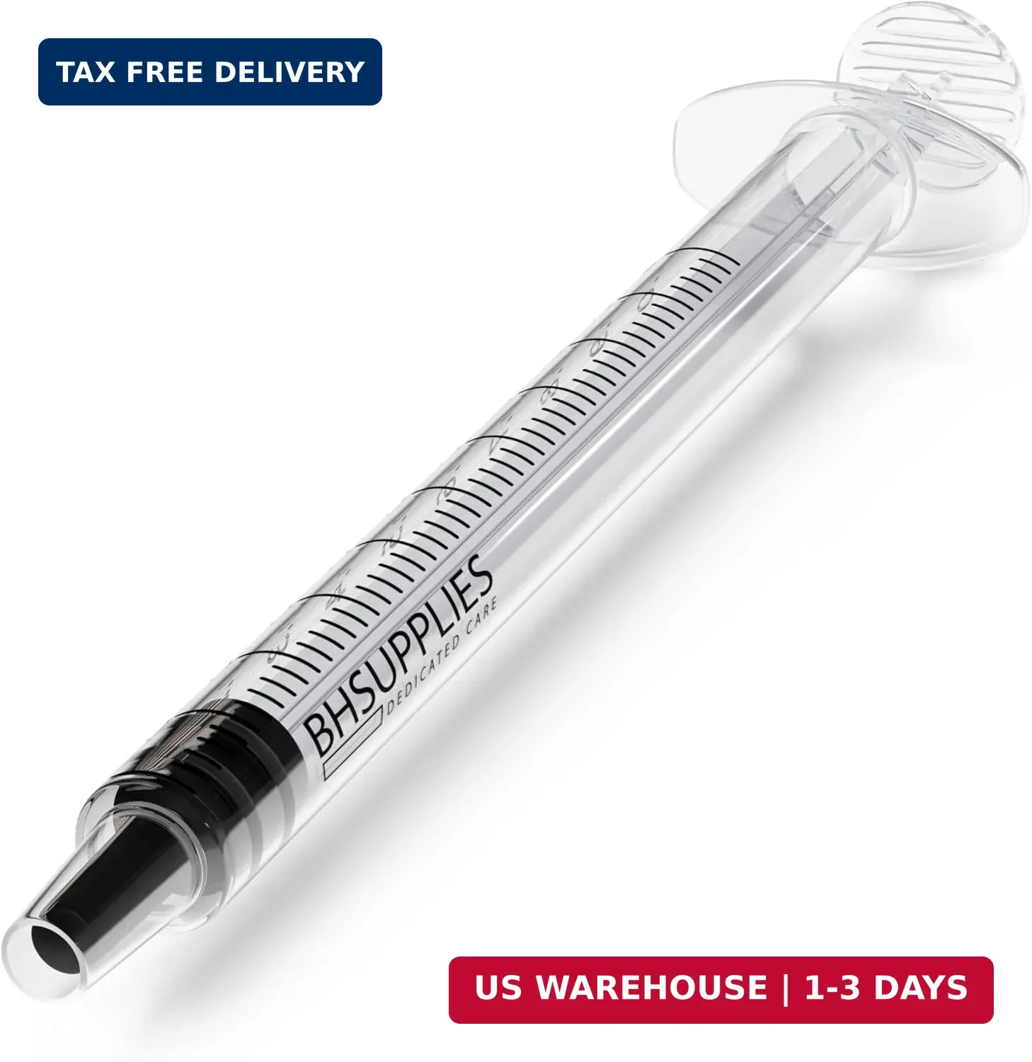 1Ml Luer Slip Tip Syringes (No Needle) – Sterile, Individually Wrapped – 100 Syr