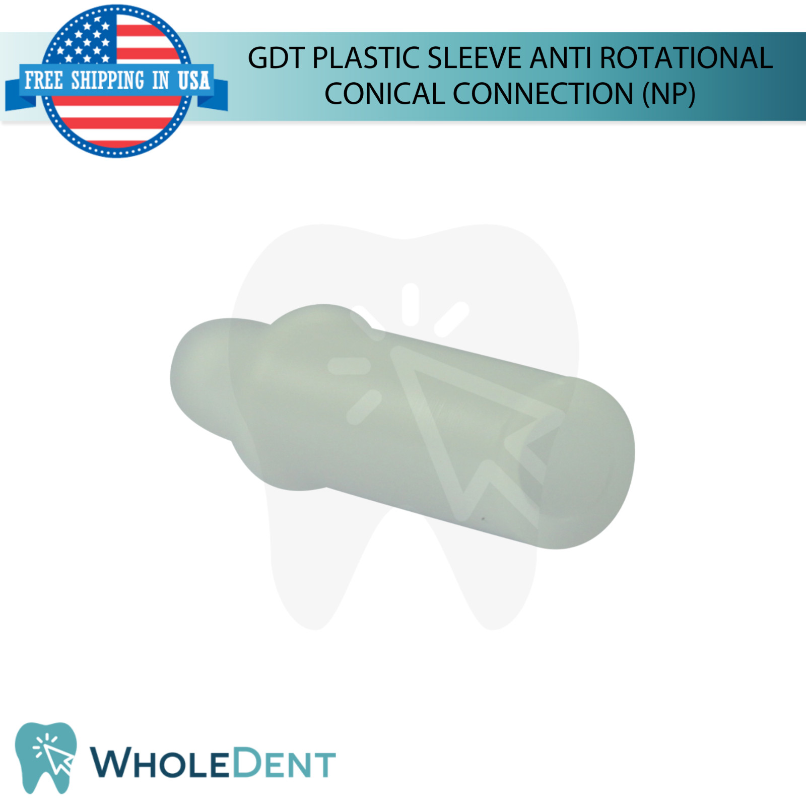 5X GDT Plastic Sleeve Anti Rotational Conical Connection Narrow Platform Ø4.0mm