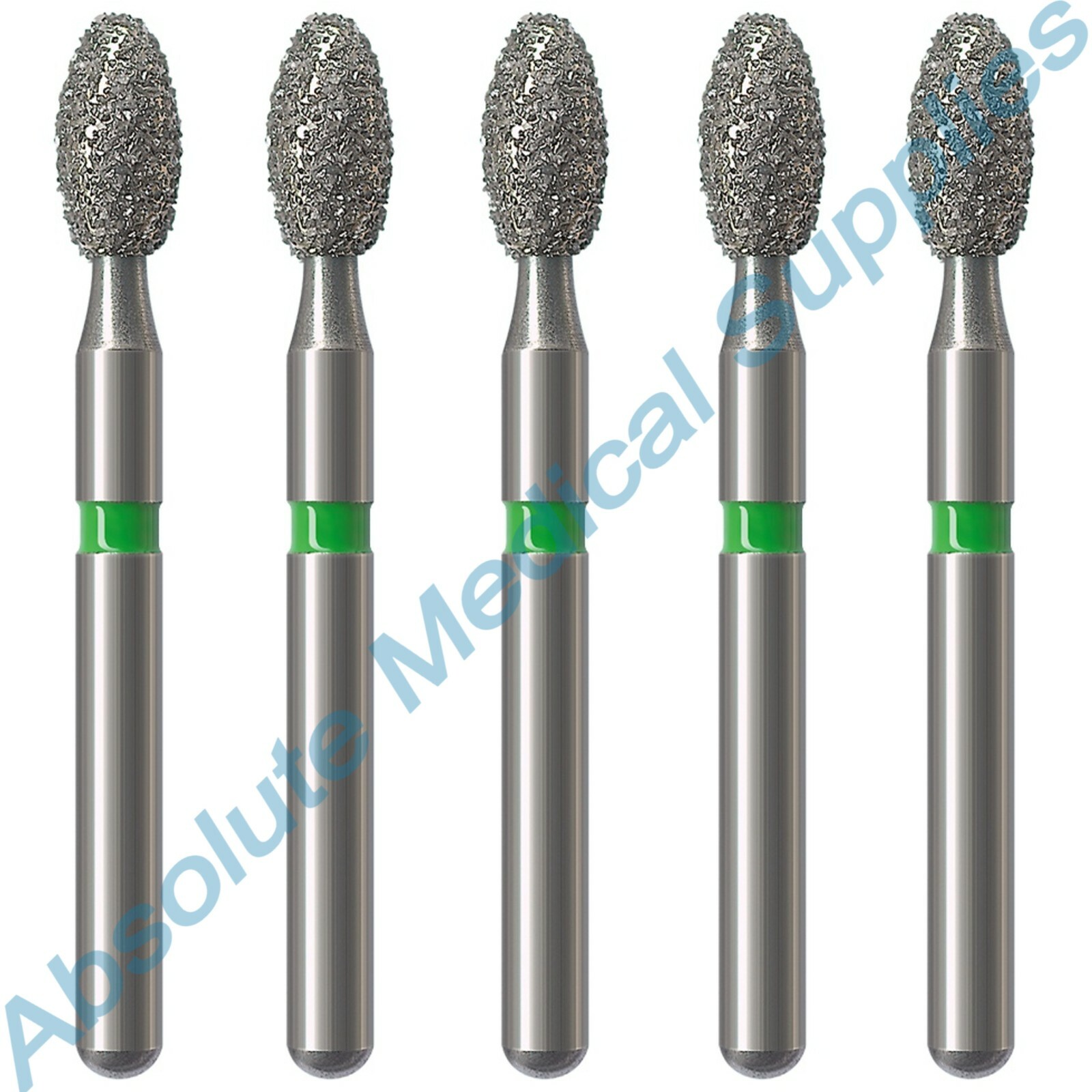 *5-Pieces* NTI Diamond Bur Friction Grip Shank Coarse Football 379-023C-FG