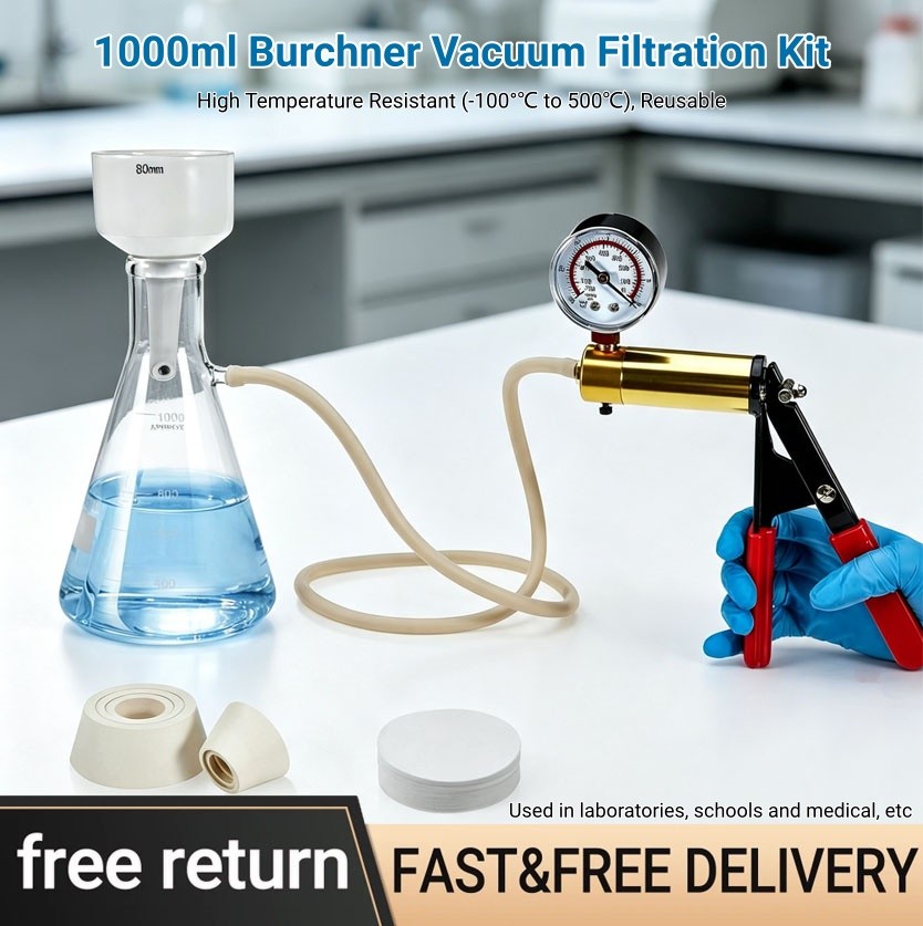 1000ml Lab Buchner Funnel Vacuum Filter Bottle Lab Vacuum Filtering with Pump