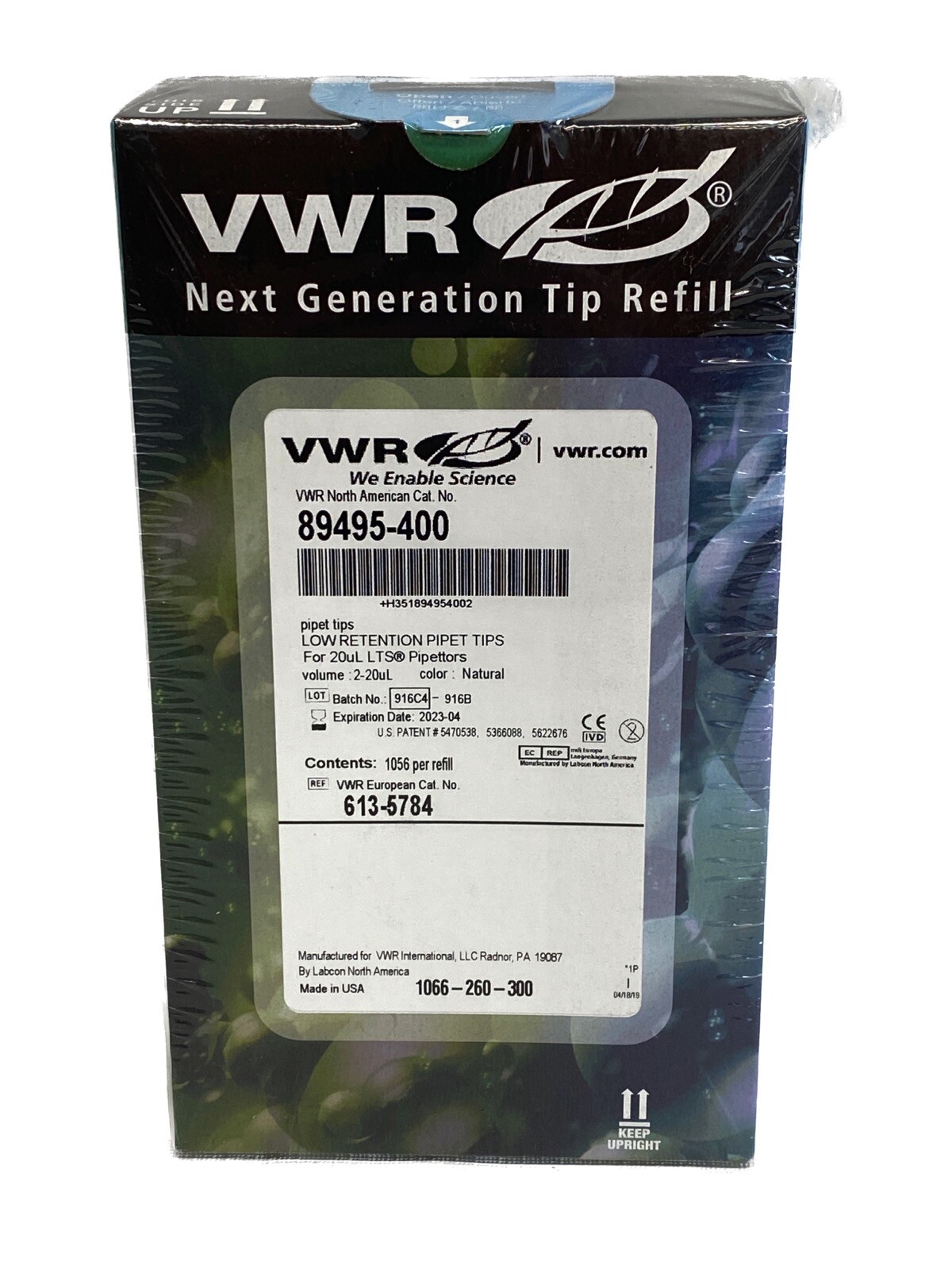 (1056/Pk) VWR 20uL Next Gen Refill Low Retention Pipet Tips Rainin LTS 89495-400
