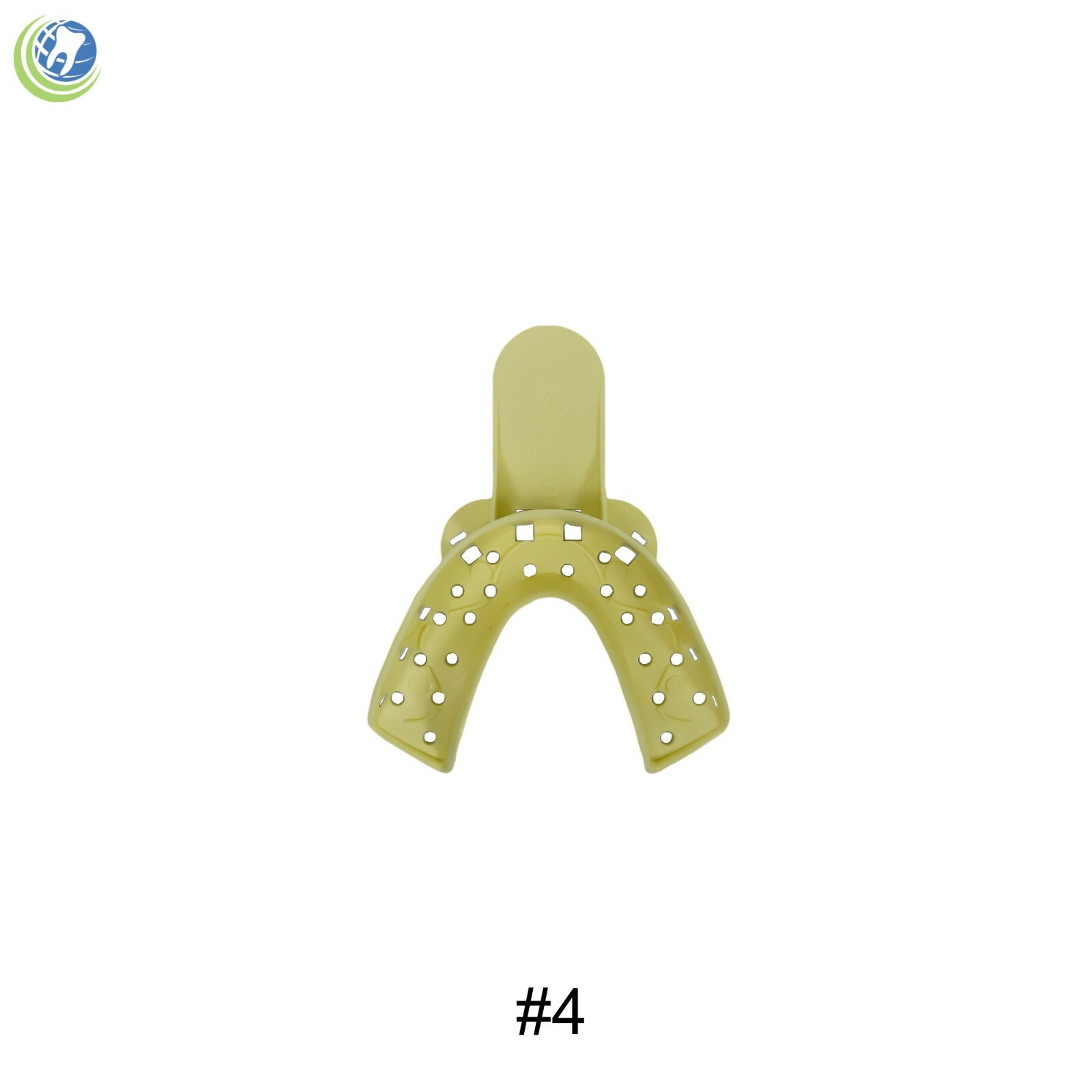 DENTAL PLASTIC AUTOCLAVABLE IMPRESSION TRAYS LOWER MEDIUM LM #4 12/Bag