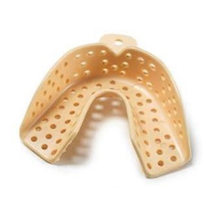 Tra-Ten #6 Large Lower Full-Arch, Beige Fully Perforated Plastic Impression