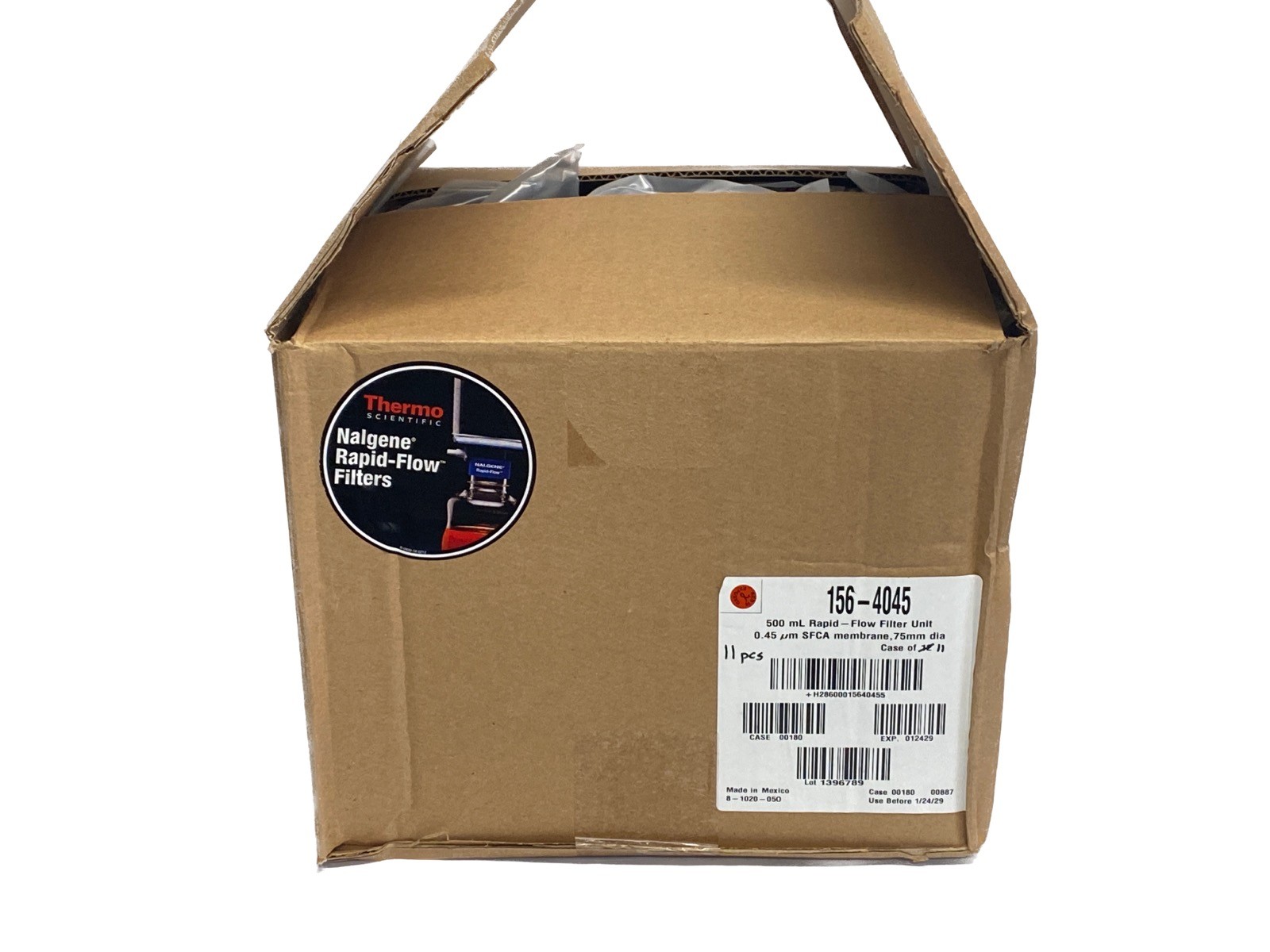 (11) THERMO NALGENE 500mL PS Rapid-Flow Filter Units 0.45um SFCA 75mm 156-4045