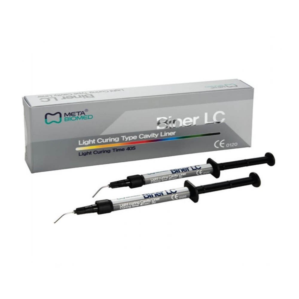 Meta Biomed Biner LC DENTAL Light Curing Type Cavity Liner Base Pack Of 2