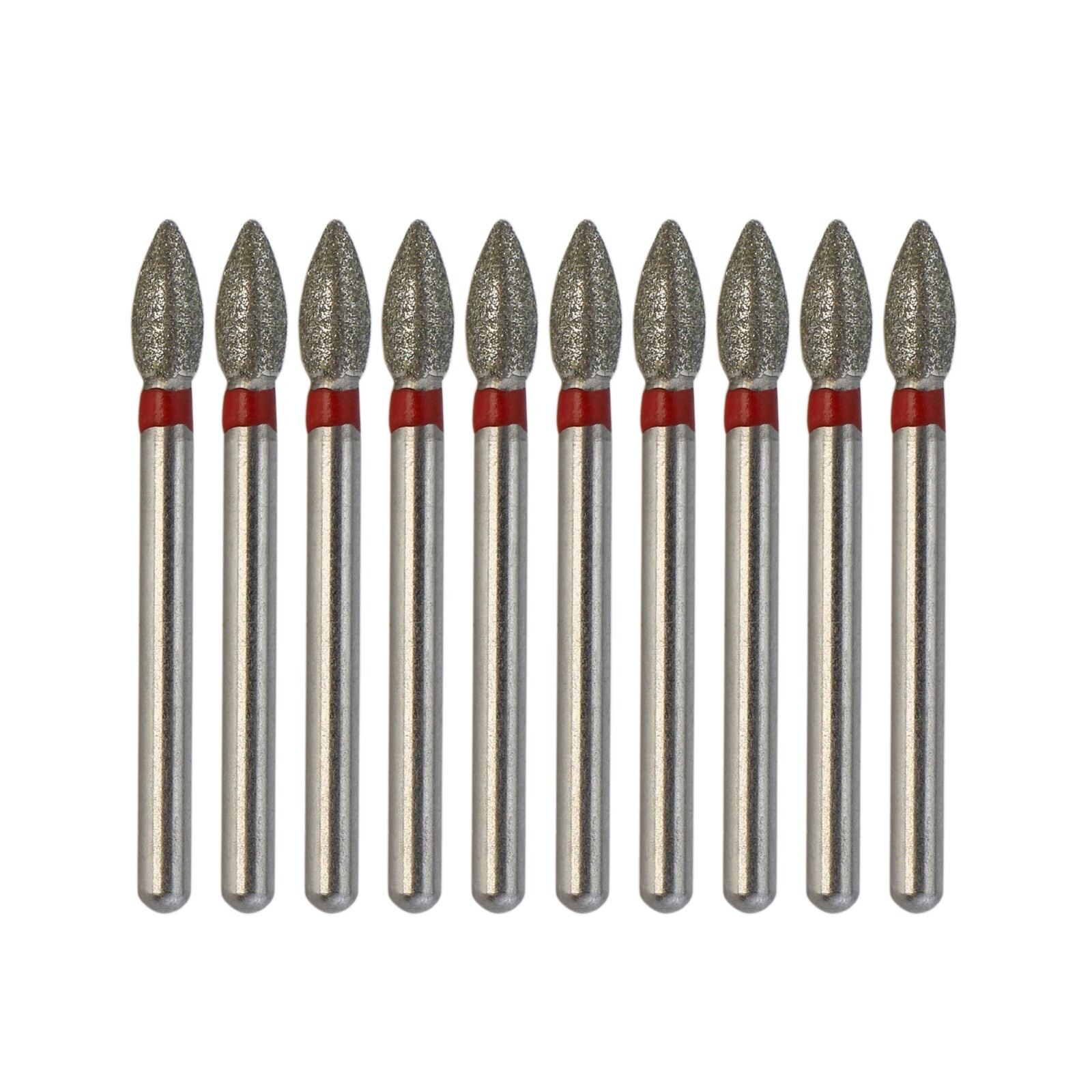 379/023F Dental Diamond Football Burs Egg Fine Grit Red FG For High Speed Burr