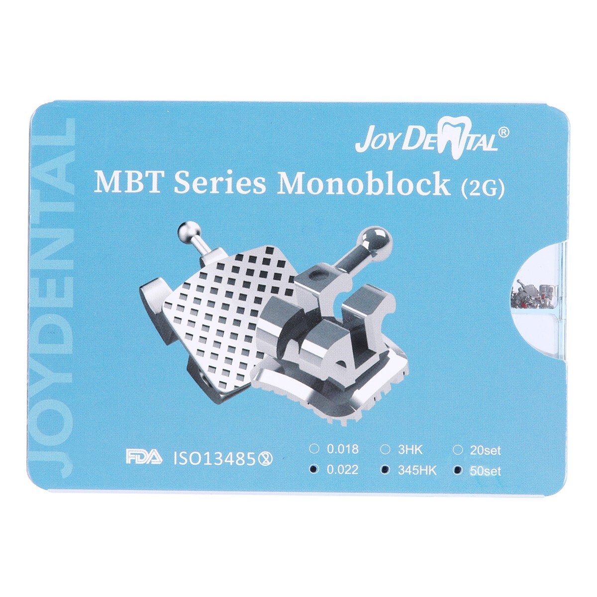 AZDENT Dental Orthodontic Brackets Braces Metal Mini Roth/MBT .022 Hooks 345 FDA