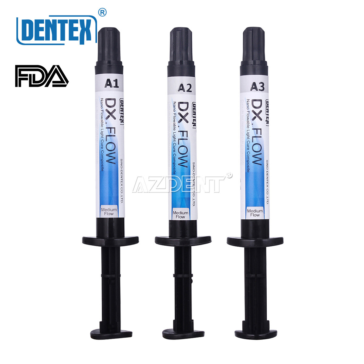 DX Dental Universal/Flowable Curing Light Composite Resin Shade A1 A2 A3 A3.5 B1