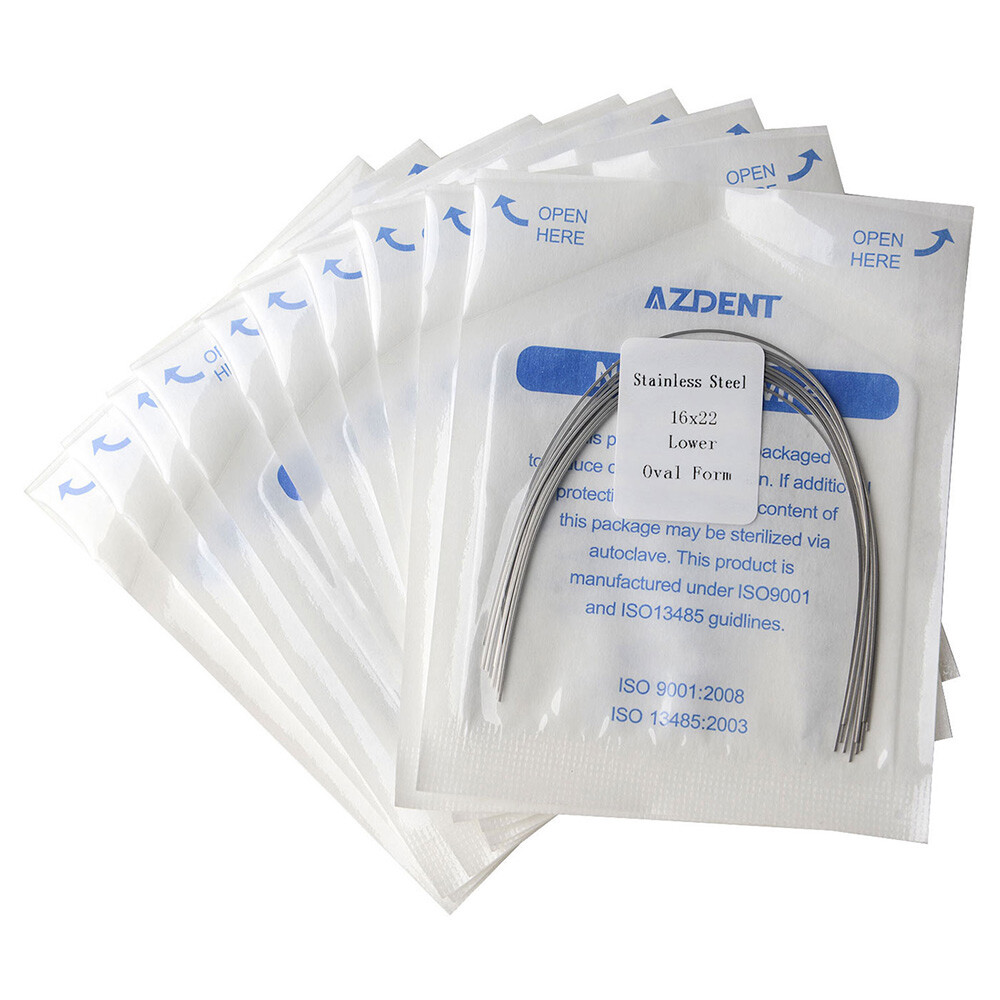 AZDENT Dental Orthodontic Stainless Steel Rectangular Arch Wire 16* 22Lower