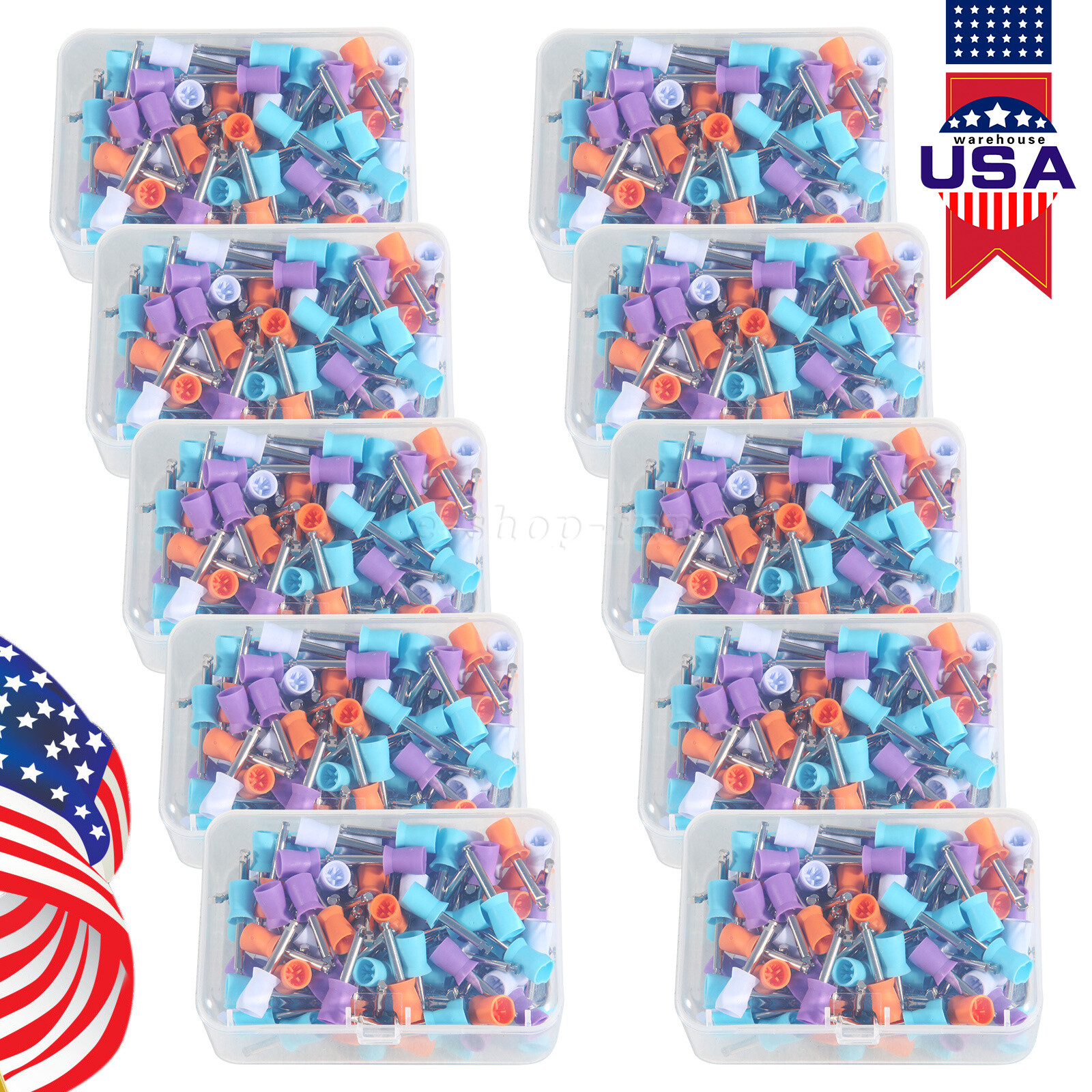 1000 PCS Mixed Dental Prophy Tooth Polishing Cups Latch Type Rubber Cup USA
