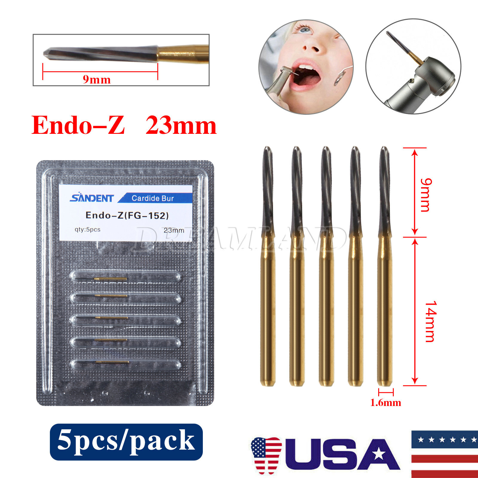 Dental Tungsten Steel Burs For High Speed Handpiece FG7901 FG7902 FG7406 FG7408