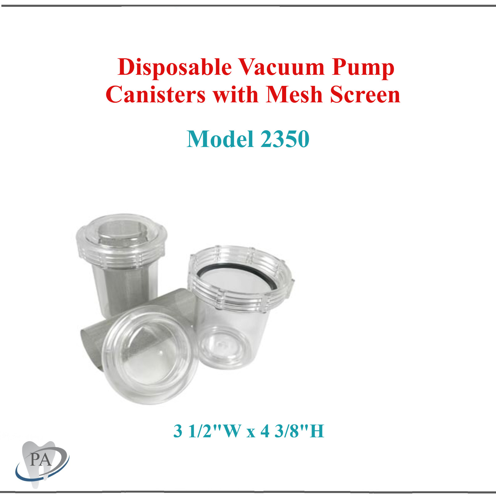 Dental Evacuation Trap Evac-U-Trap For Air Techniques, Dentsply, 2200, 2300 2400