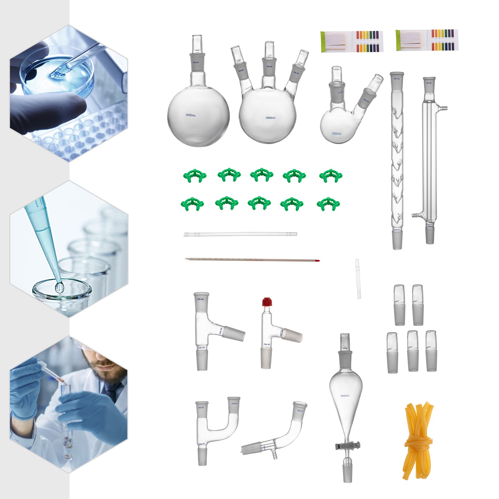 Laboratory Glassware Kit Distillation Chemistry Lab Glassware Kit 250-1000ml