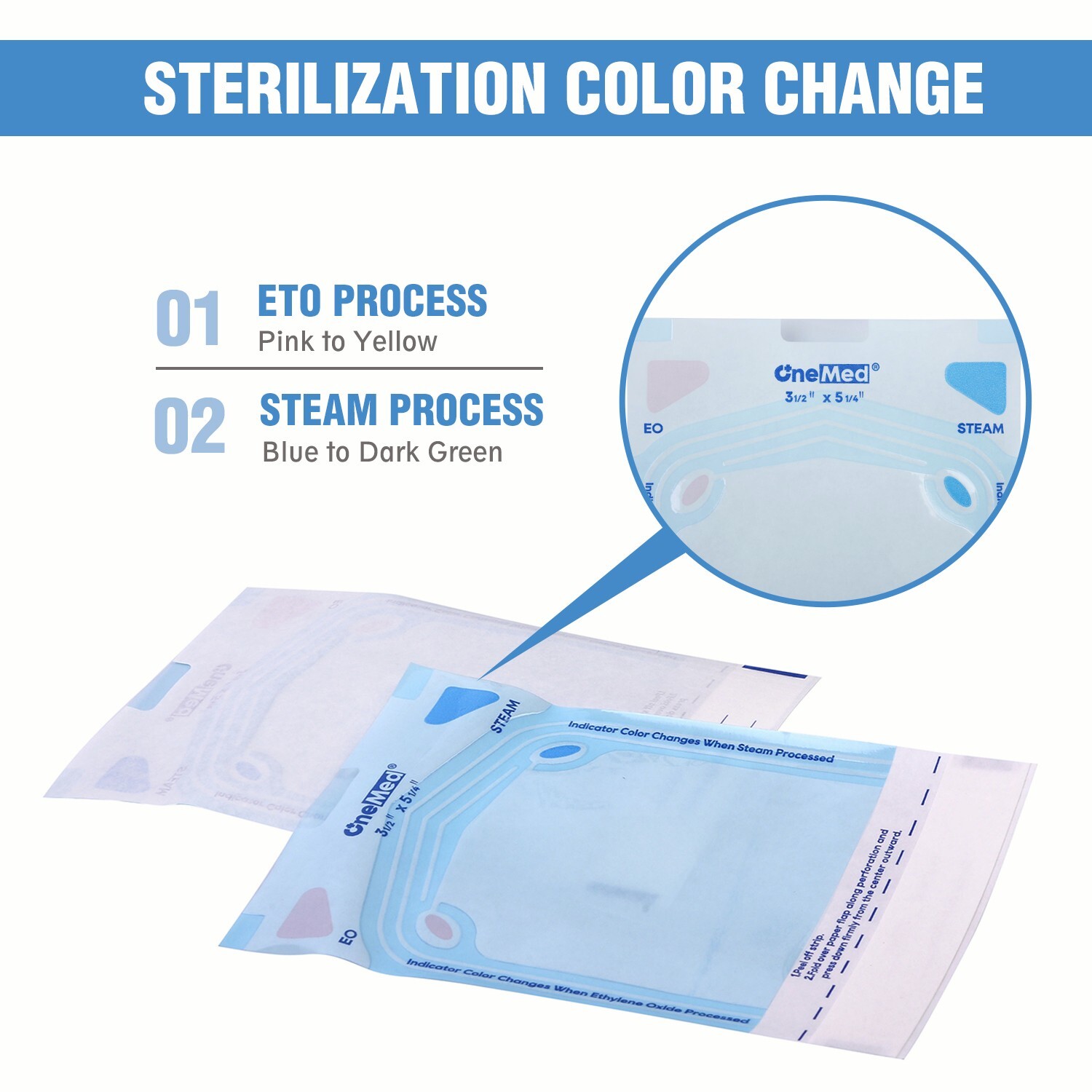 4000 Self Seal Sterilization Pouches 3.5″x10″,Sterilizer Bags Dental Tattoo Nail