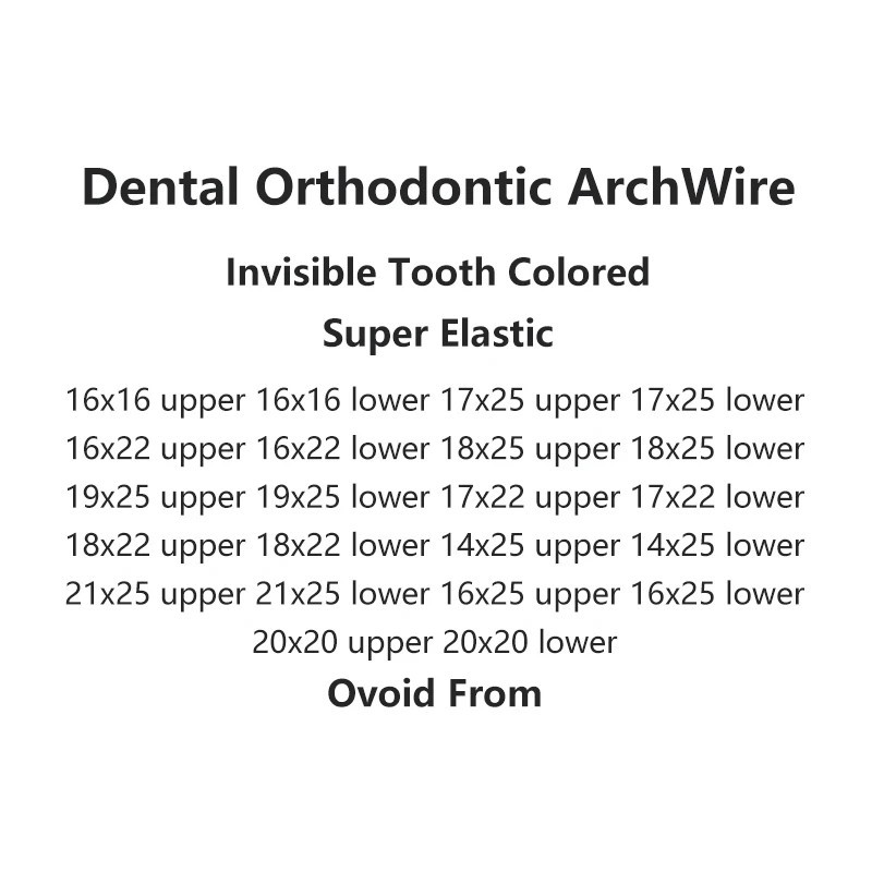 1×Dental Orthodontic Niti Rectangular Arch Wires Tooth Color Coated 16×16Upper