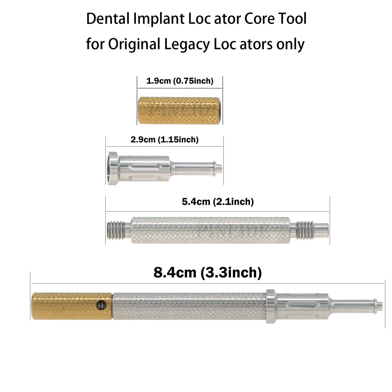 Universal Implant Locator Core Tool Overdenture Metal Housing & Lab Cap Assembly