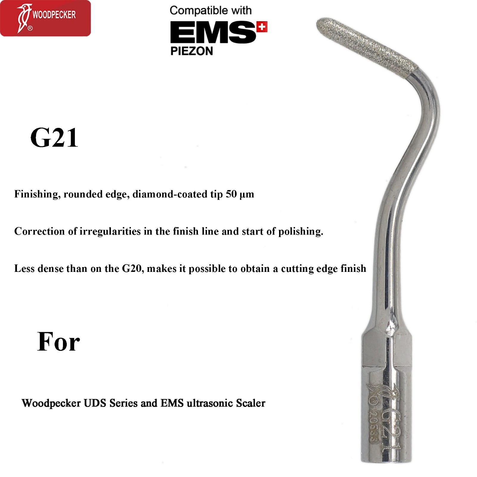 Woodpecker Dental Ultrasonic Piezo Scaler Tip Endo Perio DTE SATELEC EMS G1 P1 E